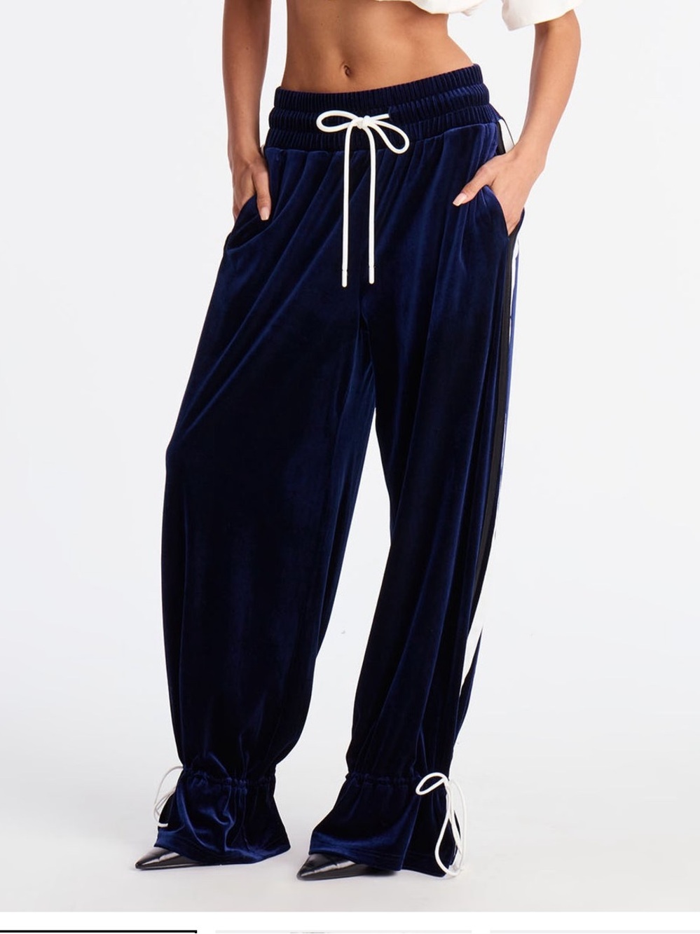 Velvet track pants